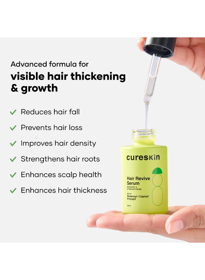 Cureskin Hair Revive Serum for Women and Men| Restore Hair Density & Strength with Redensyl, Capixyl & Procapil | Hair Growth Serum for Women and Men, 30 ml (Pack of 1) - Image 2